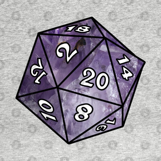 Amethyst D20 Dice by TheUndeadDesign